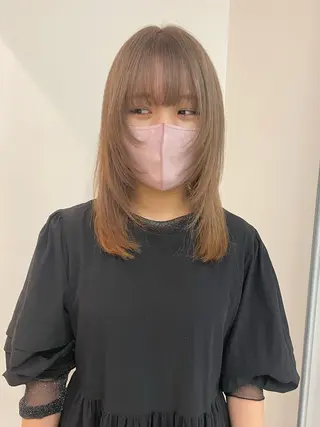 ミディアム カラー 🫧ハイトーン✨格安 より質💐マンツーマのヘアスタイル