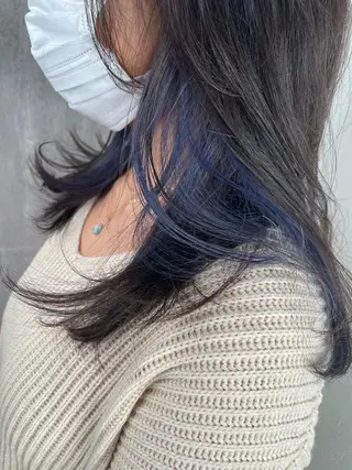 ミディアム カラー 沖縄東京2拠点美容師 mamicoのヘアスタイル