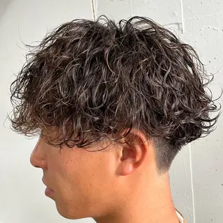 ミディアム パーマ メンズ 立川メンズ特化/ パーマ職人/氣田瞬介のヘアスタイル