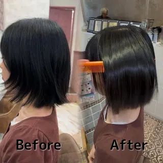 ミディアム Lond robinのヘアスタイル