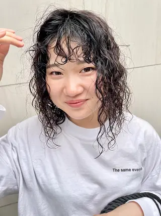 ミディアム カラー パーマ ヘアアレンジ メンズ キッズ ネイル マツエク・マツパ アイブロウ tatsumi/ボブ ウルフ/レイヤーのヘアスタイル