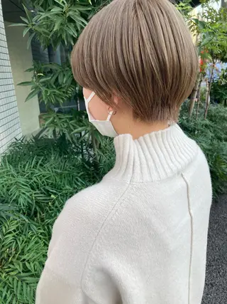 ショート ✨色持ちの良い艶 カラー✨蟹江真世のヘアスタイル