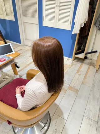 ロング カラー メンズパーマ/透明感 カラー 北山 祐助のヘアスタイル