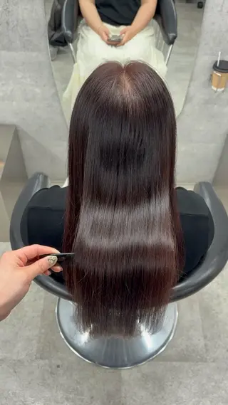 ロング 髪質改善ストレート/ 透明感カラー🥣🤍のヘアスタイル