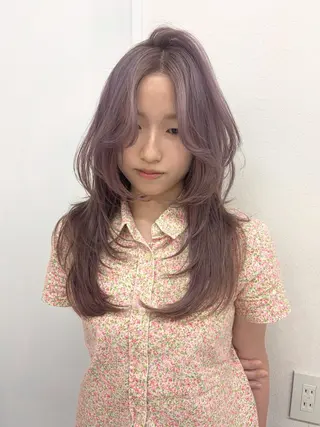 ロング Hanaka🪷 レイヤー×ブリーチのヘアスタイル