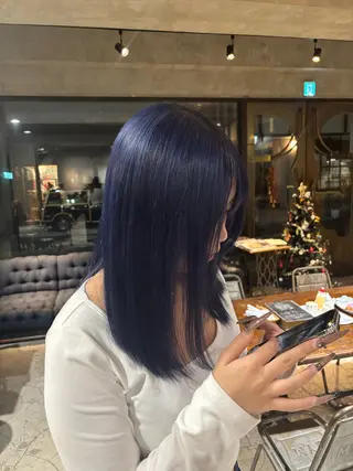 セミロング カラー ヘアアレンジ 派手髪/ハイトーン RIN🩵ྀིのヘアスタイル