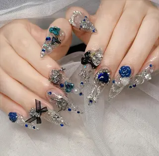 ロング カラー Bling Salonのネイルデザイン