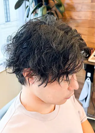 ショート パーマ メンズ 三宮メンズカット ヨシイッキのヘアスタイル