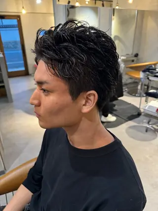 ショート パーマ メンズ CHIRU hair salonのヘアスタイル
