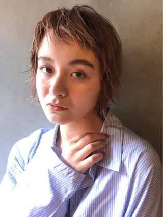 ミディアム カラー パーマ ヘアアレンジ メンズ キッズ ネイル マツエク・マツパ tatsumi/ボブ ウルフ/レイヤーのヘアスタイル