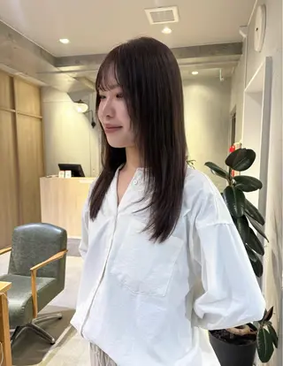 ロング カラー りあの🎀 /暖色カラー🍒のヘアスタイル