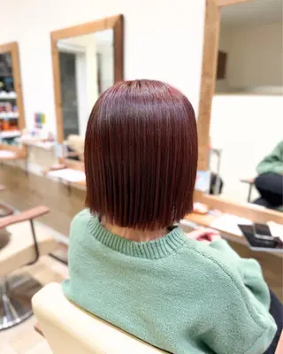 ミディアム 藤沢/ダブルカラー/ 艶カラー/五十嵐颯のヘアスタイル