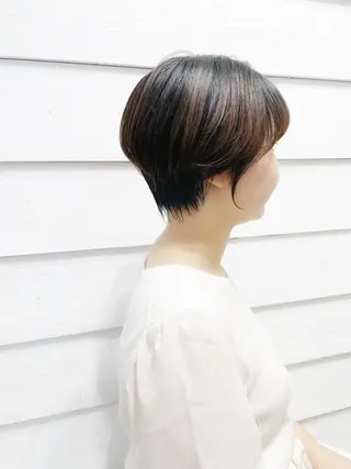 ショート カラー 👑銀座ショート/ 絶壁補正/金子涼👑のヘアスタイル
