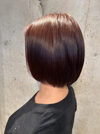 ショート カラー 髪質改善/縮毛矯正 透明感カラー/リオのヘアスタイル