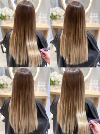 ロング カラー ‼️最新ハネエクステ 原宿のヘアスタイル