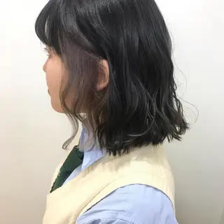 ミディアム カラー riho/レイヤー/ ハイトーン/ブリーチのヘアスタイル