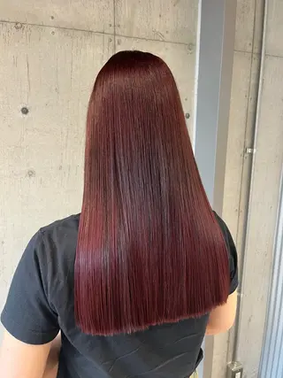 ロング カラー ヘアアレンジ 🍀透明感カラー×垢 抜けボブ リクト💥のヘアスタイル