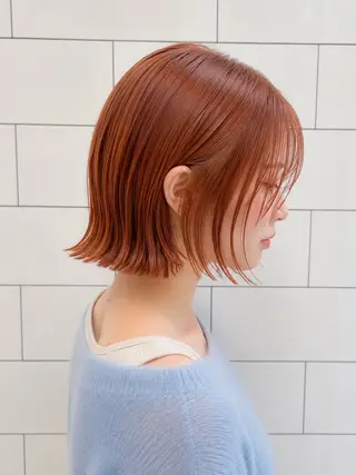 ショート カラー 🍒暖色ボブ/パーマ /りゅうき🍒のヘアスタイル