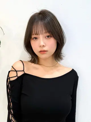 ミディアム カラー 新宿/髪質改善/ボブ 韓国レイヤー大重聖斗のヘアスタイル