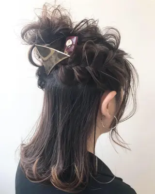ショート カラー パーマ ヘアアレンジ メンズ キッズ ネイル マツエク・マツパ Lien 深井店のヘアスタイル