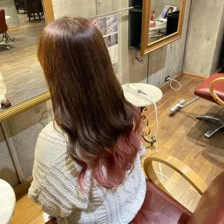 ロング カラー アクストスタイル川勝 しずかのヘアスタイル