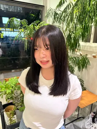 セミロング えんどう ゆめはのヘアスタイル