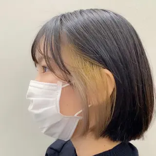 ショート カラー 似合わせレイヤー/ ケアパーマ/高倉のヘアスタイル