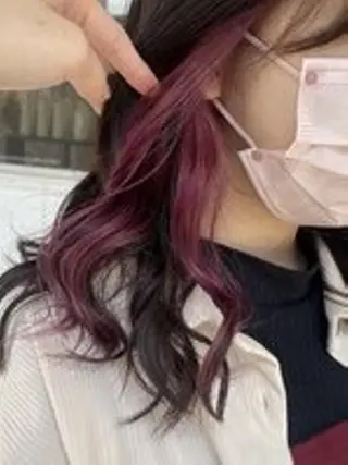 ミディアム 髪質改善カラー透明感 ダブルカラー幕田のヘアスタイル