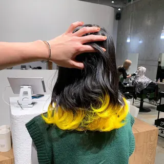 セミロング カラー 名古屋ハイトーン/ 🐶ブリーチ専門店のヘアスタイル