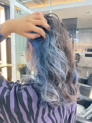 ミディアム カラー レイヤー似合わせ 透明感カラーりきやのヘアスタイル