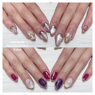 ミディアム ネイル 🐾enen style 🐾のネイルデザイン