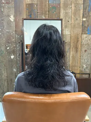ロング パーマ 佐伯 真奈のヘアスタイル