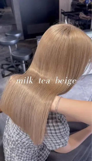 セミロング カラー 五味 亜有里のヘアスタイル