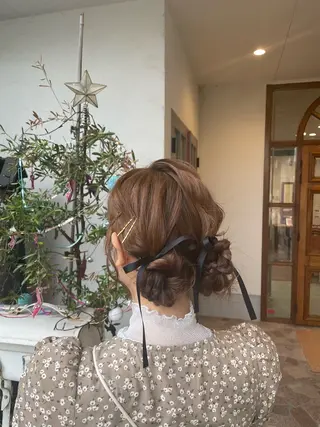 ミディアム ヘアアレンジ 山下 襟華のヘアスタイル