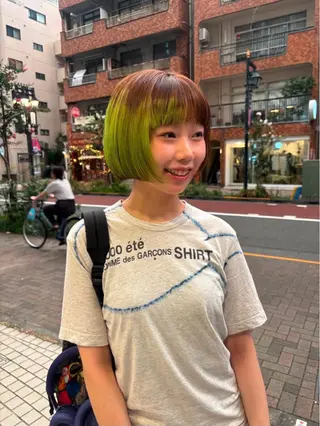 ショート カラー 🍒透明感×艶カラー 🍒こなんのヘアスタイル