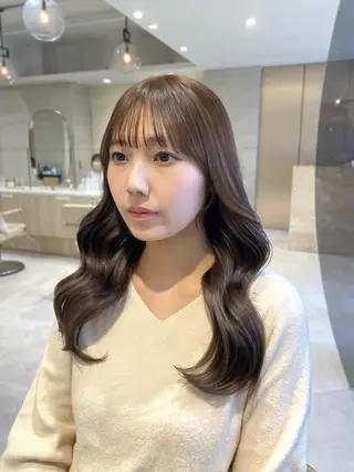 ロング カラー 透明感カラー🌿 グレージュ🐺陽介のヘアスタイル
