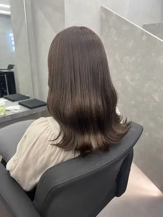 セミロング カラー TheEctilo 江坂 miku🐼のヘアスタイル