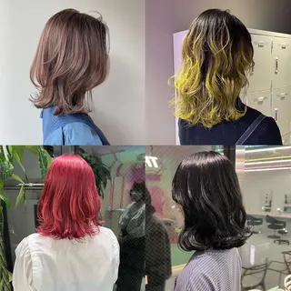 ミディアム カラー パーマ ヘアアレンジ メンズ キッズ ネイル マツエク・マツパ アイブロウ KANAMI 🌏のヘアスタイル