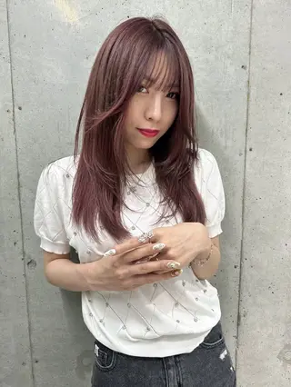 ミディアム Rita/髪質改善/ ブリーチなしWカラーのヘアスタイル