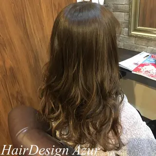 セミロング カラー HairDesign Azurのヘアスタイル