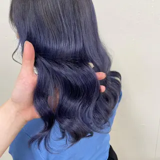 セミロング カラー ヘアアレンジ 💕上野美容師☁ ブリーチ💖サワのヘアスタイル