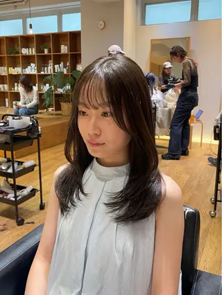 セミロング カラー 縮毛矯正/レイヤー 🌙児玉光瑠のヘアスタイル