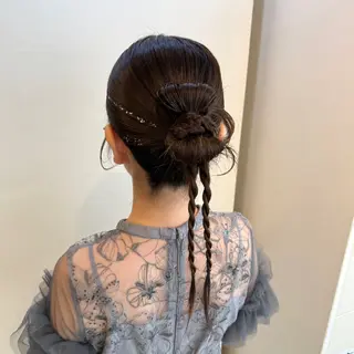 セミロング ヘアアレンジ ヘアセット/カラー 🩰nanaのヘアスタイル