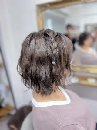 ショート ヘアアレンジ ⭐︎moe 【ヘアセット🧸】のヘアスタイル