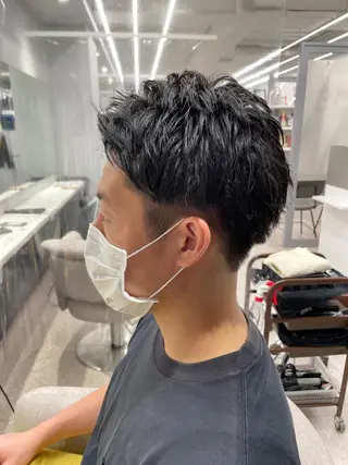 メンズ 京都河原町 メンズパーマ助川龍哉のヘアスタイル