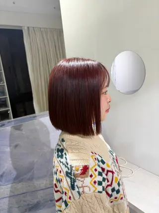 ミディアム ハッシュカット 暖色カラー/伊藤菜月のヘアスタイル