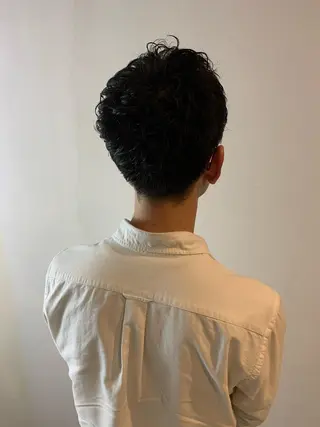 ミディアム パーマ メンズ 田中 千恩のヘアスタイル