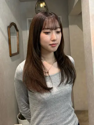 セミロング 透明感モテスタイル 💞SHIORI💞のヘアスタイル