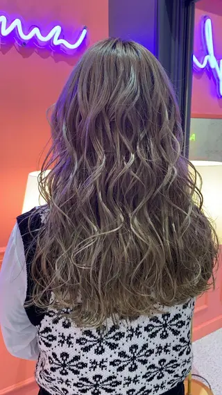 ロング カラー ボブ/レイヤーカット 縮毛矯正/コウキ新宿のヘアスタイル