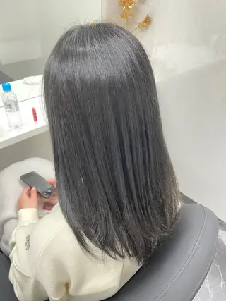 ロング カラー Blue/博多/ 水口莉沙のヘアスタイル